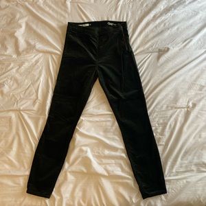 GAP dark green velvet leggings